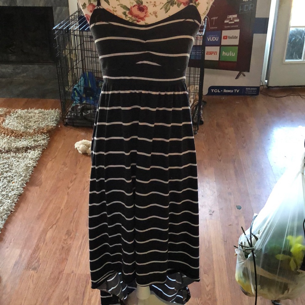 Black and white stripped dress